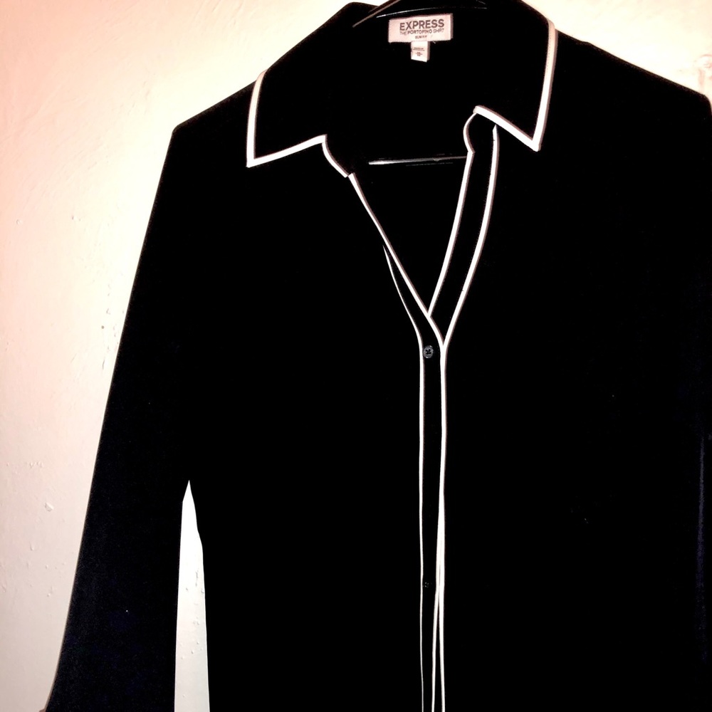 Portofino black business shirt
